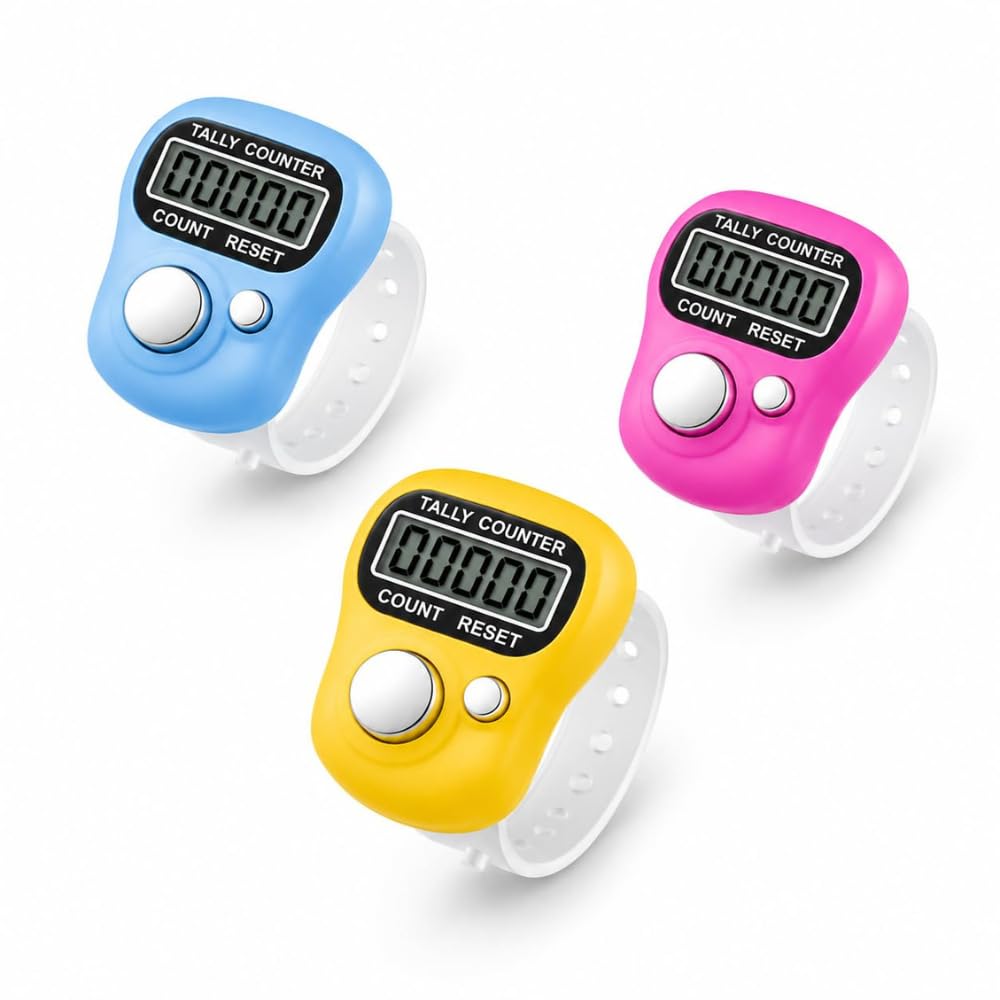 IshwarRoop Digital Tally Counter - Pack of 3 | Hand Held Counter for Meditation and Japa Counting