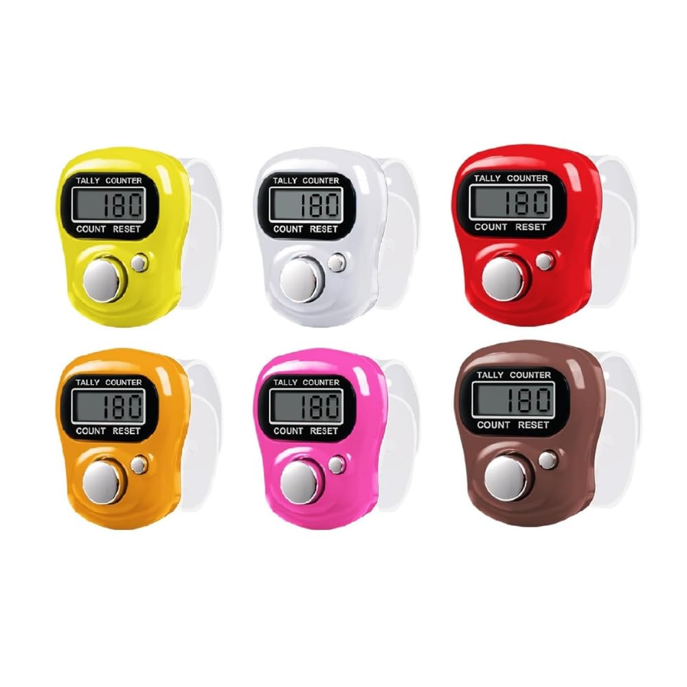 IshwarRoop Digital Tally Counter - Pack of 6 | Hand Held Counter for Meditation and Japa Counting