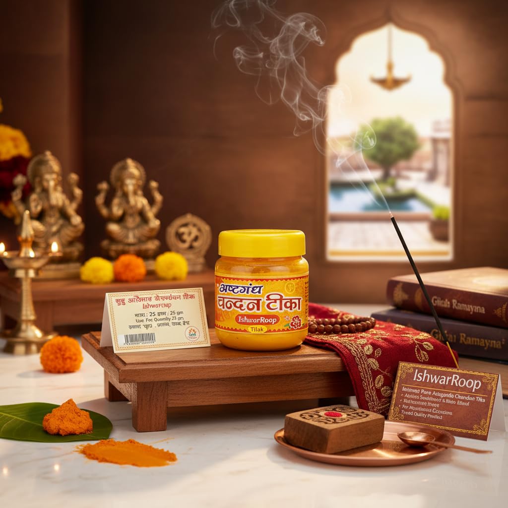 IshwarRoop Yellow Chandan Tilak for Pooja and Festivals-25gm