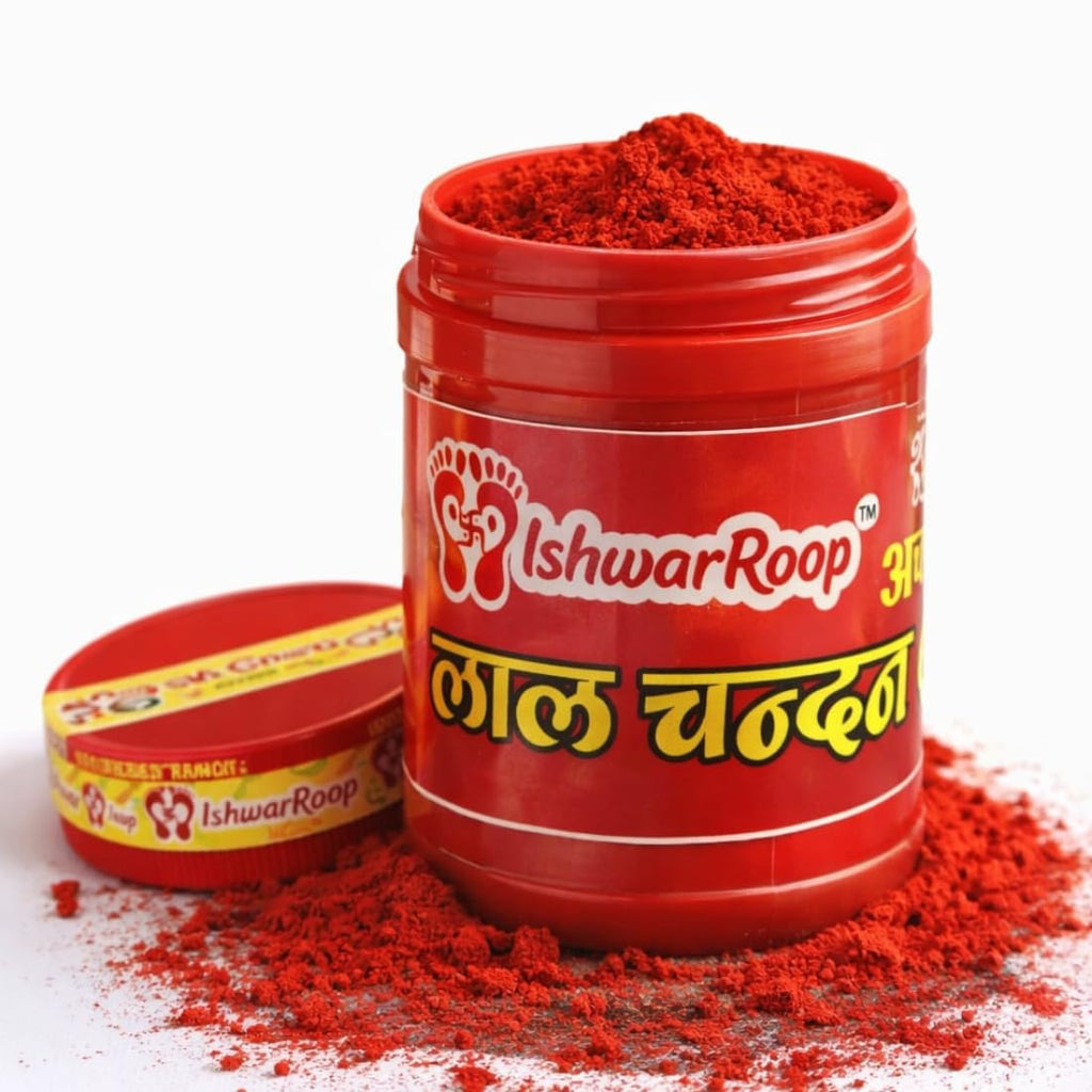 IshwarRoop Red Chandan Powder - Pure Lal Chandan for Pooja & Tilak - 30gm