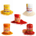 IshwarRoop Chandan Combo Pack of 5 - Gopi, Yellow, Red, Kesar Chandan & Lal Roli- 30gm Each