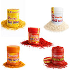 IshwarRoop Chandan Combo Pack of 5 - Gopi, Yellow, Red, Kesar Chandan & Lal Roli- 30gm Each