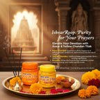 IshwarRoop Chandan Tilak Combo - Kesar and Yellow Sandalwood Paste for Pooja-25GM Each