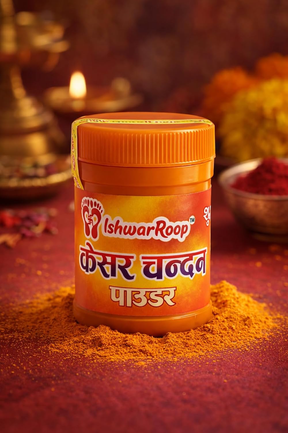 IshwarRoop Chandan Combo Pack of 4 - Gopi, Yellow, Red & Kesar Chandan Powder-30gm Each