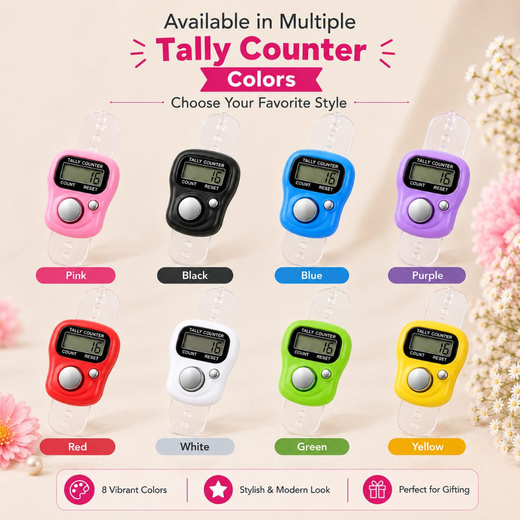 IshwarRoop Digital Tally Counter - Pack of 1 | Hand Held Counter for Meditation and Japa Counting